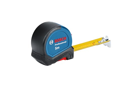 Bosch Professional Maßband (5m) | Aluminiumgehäuse, Magnethaken, Einhandbedienung