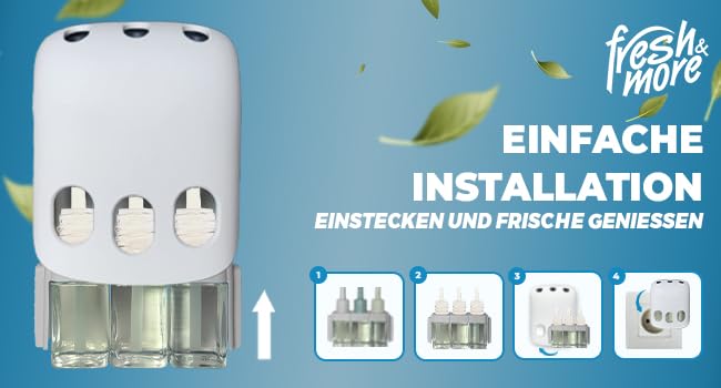 Fresh & More 3Volution Duftstecker - Nachfüller 6er MIX-Paket (6x20ml) bis zu 60 Tage Frische