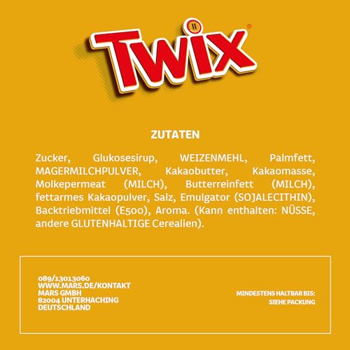 TWIX Karamell & Keks Schokoriegel (32x 50g): Großpackung (1600g)