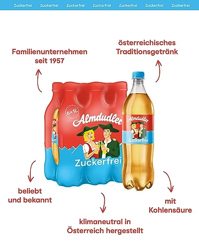 Almdudler Austrian Alpenkräuterlimonade (6x 1 Liter) mit Alpenkräuter-Geschmack
