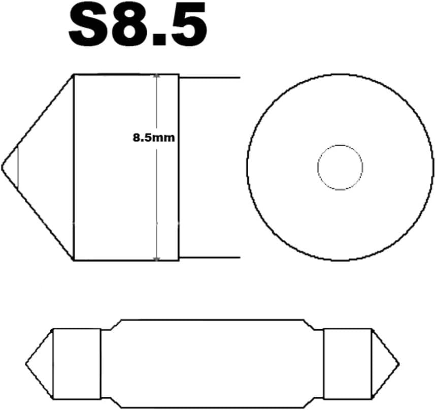 10er-Set Soffitte 12V-5W-C5W-SV8,5-36mm Kennzeichenbeleuchtung, Glühlampe für PKW