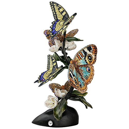 Limitierte Luxus-Dekoration 'PAPILI' mit handgesetzten Kristallen von Swarovski