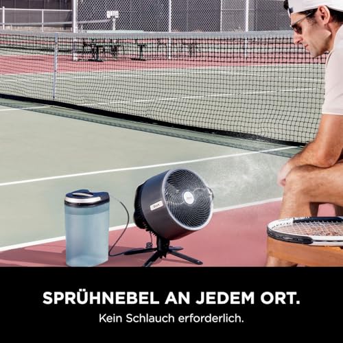 Shark 'FlexBreeze Pro Mist' Akku-Ventilator für Innen & Außen mit Sprühsystem, Fernbedienung