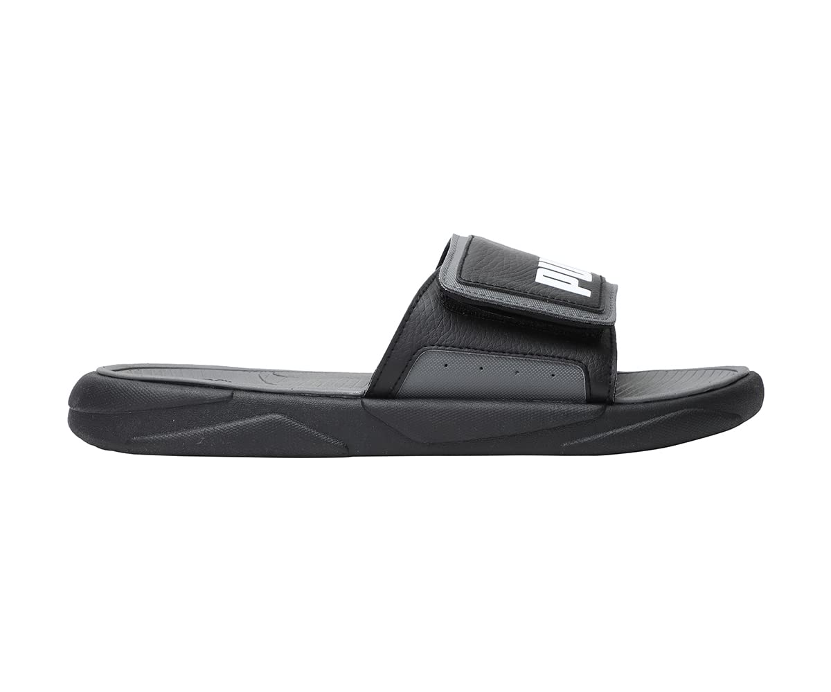 PUMA Black/White Unisex Royalcat Comfort Slide Badesandalen mit EVA-Laufsohle