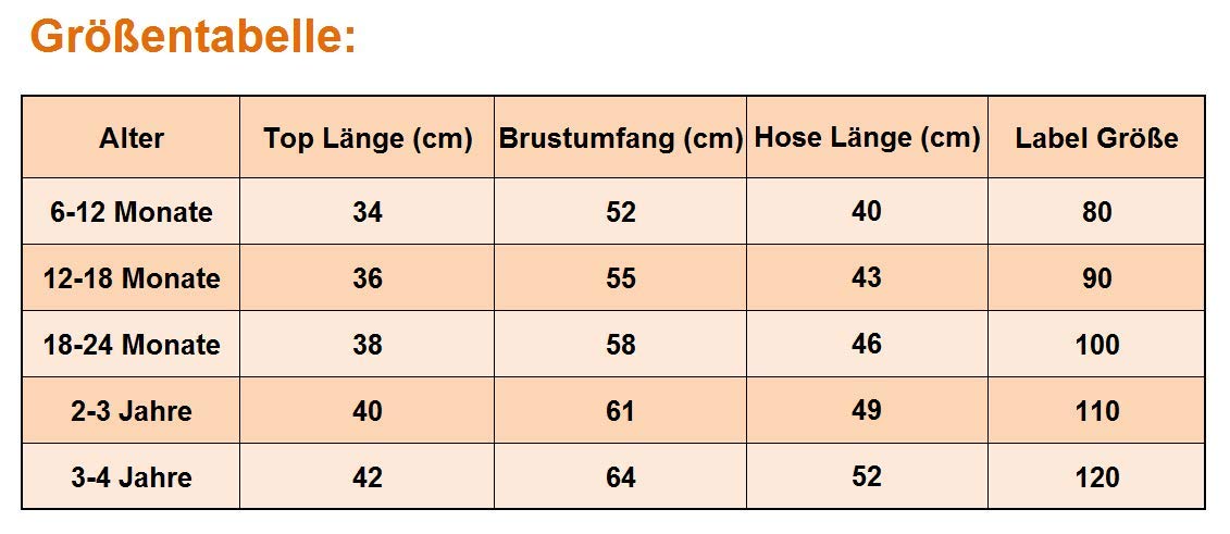 Zweiteiler Babykleidung-Set für Jungen & Mädchen: Weiches Outfit mit T-Shirt + Hose