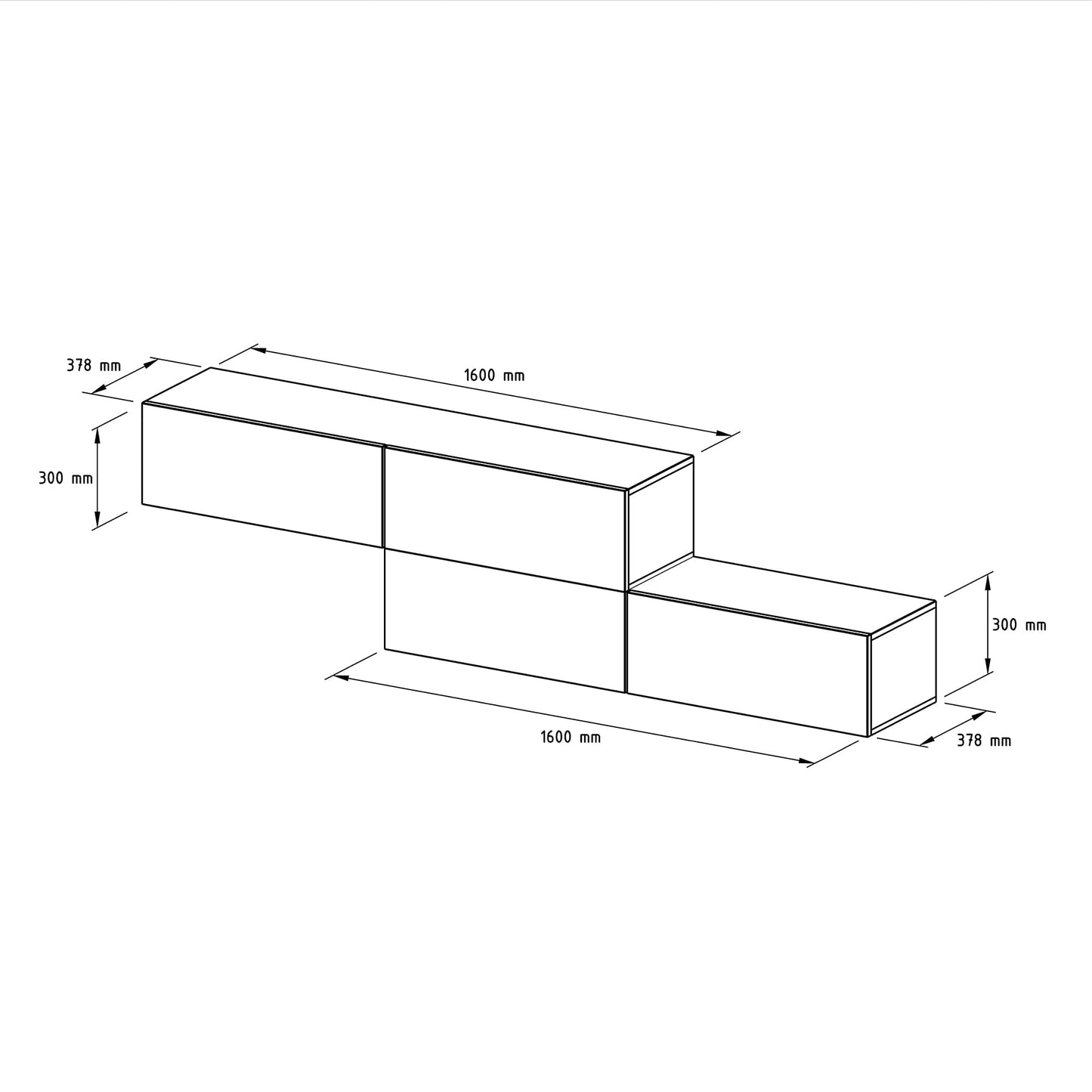 Planetmöbel Flurgarderobe (2x160cm) inkl. Rundspiegel mit Beleuchtung (100cm) in Weiß