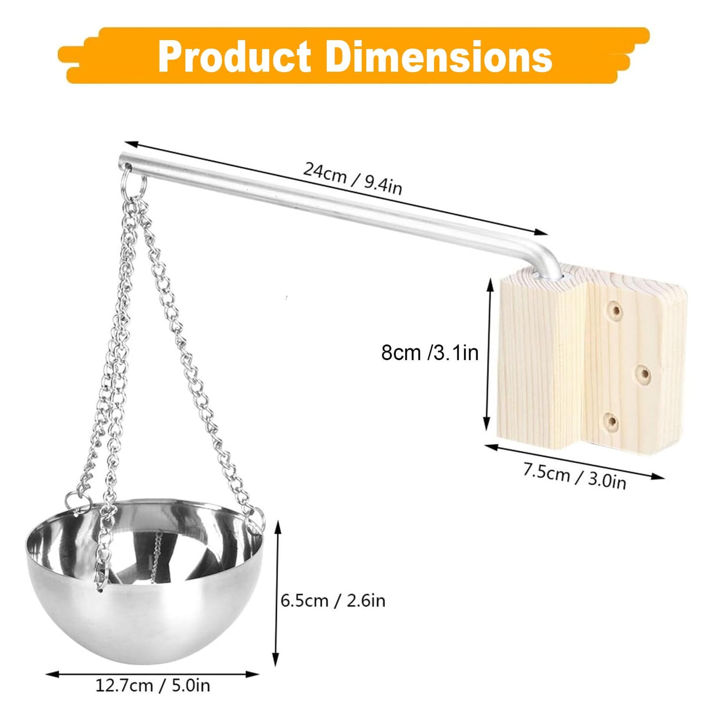 WOOLUCK Sauna Verdampferschale aus Edelstahl: Aroma Schüssel mit Zubehör | Hängend