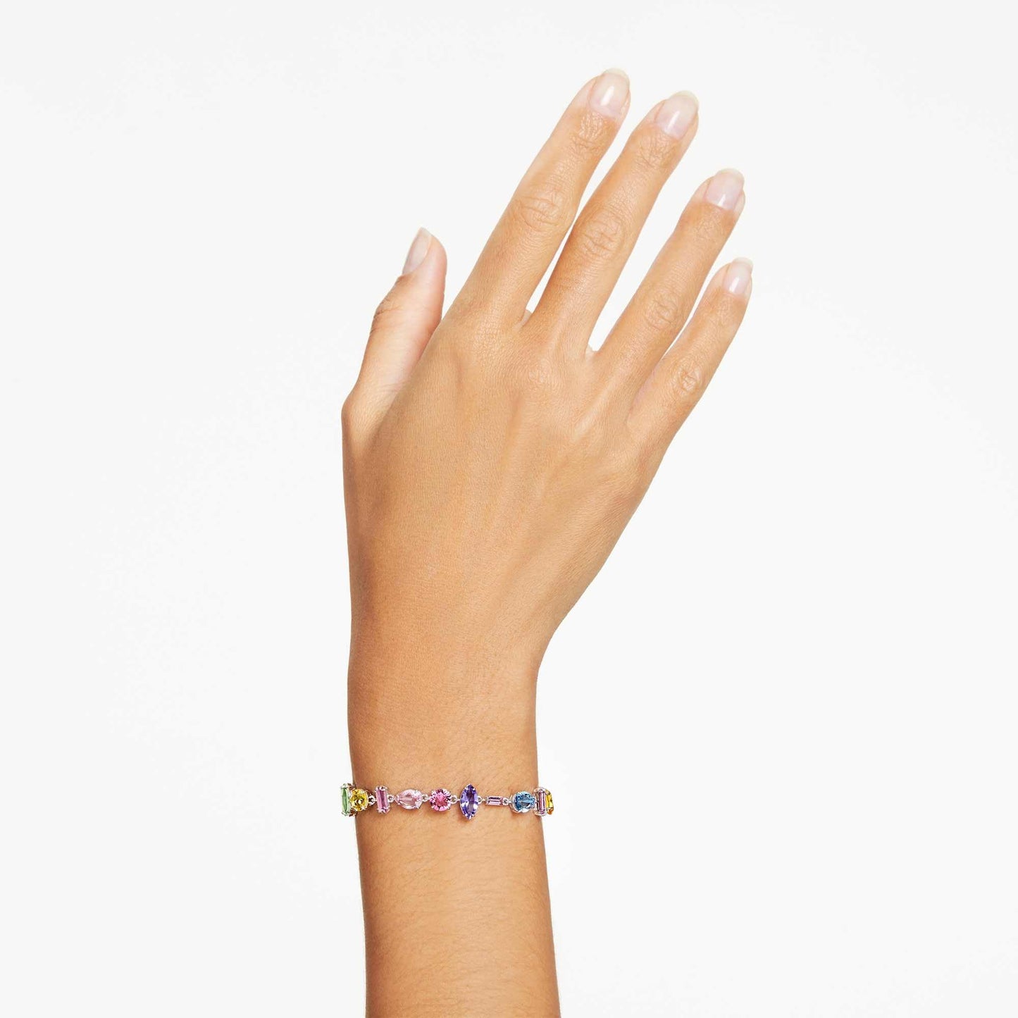 Swarovski Rhodiniertes 'Gema' Armband mit Bunten und Strahlenden Kristallen