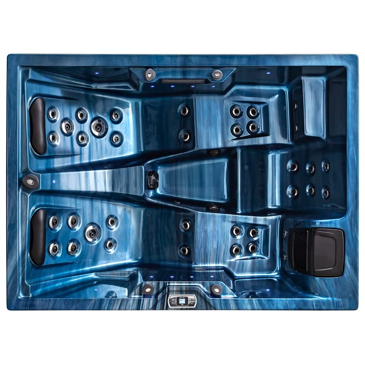 AWT AQART SPA IN-405 Eco Outdoor-Whirlpool: 37-Jets, Farblicht & Ozon (Oceanwave)