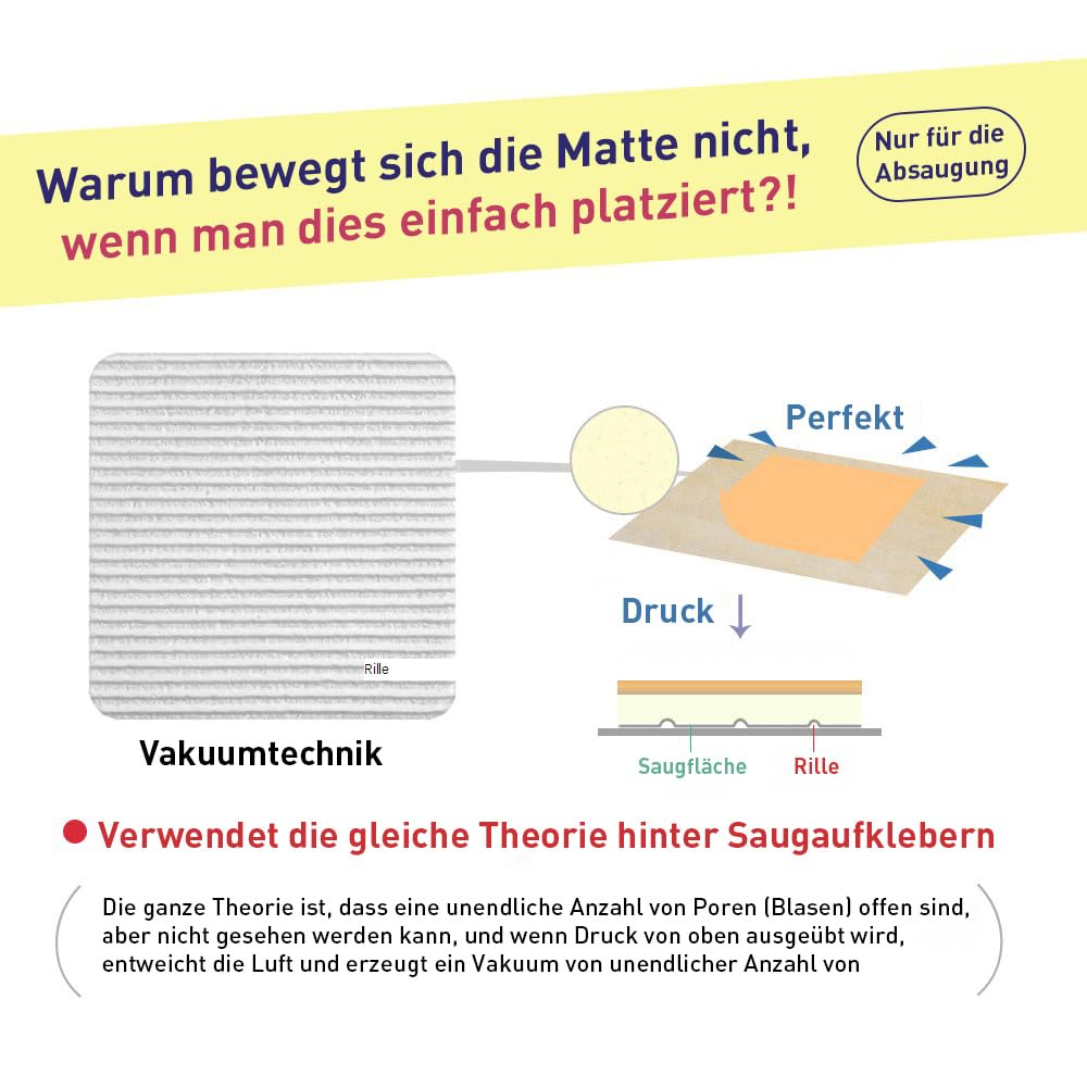 Home Techpro Teppichgreifer 4er Set | Rutschfeste Teppichunterlage mit Vakuum-Technologie