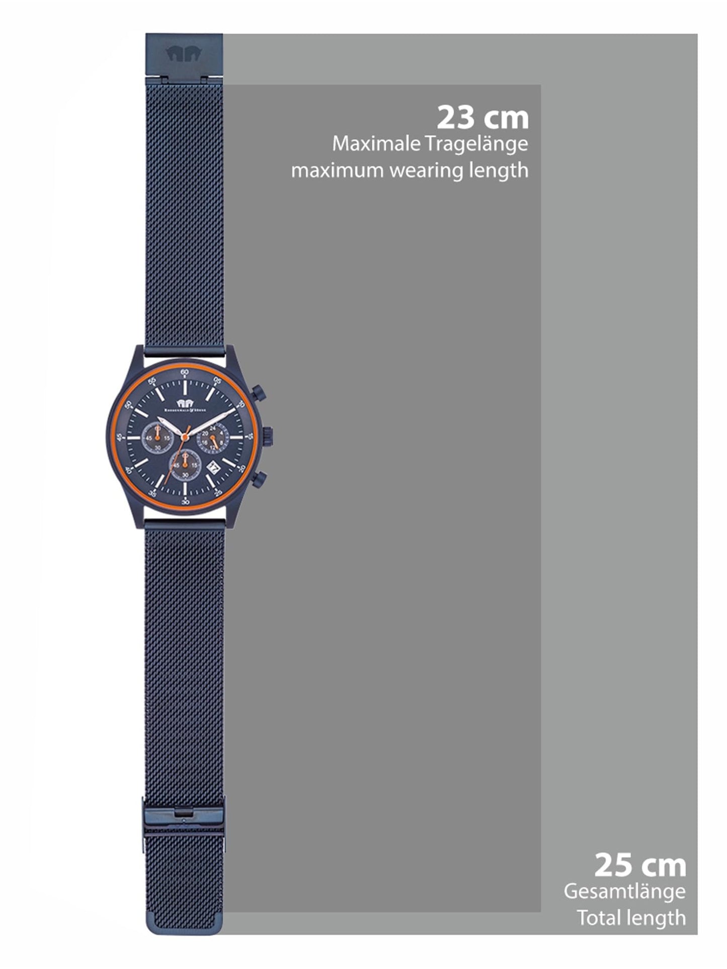 Rhodenwald & Söhne Chronograph Herrenuhr (10010358) mit Edelstahl-Armband