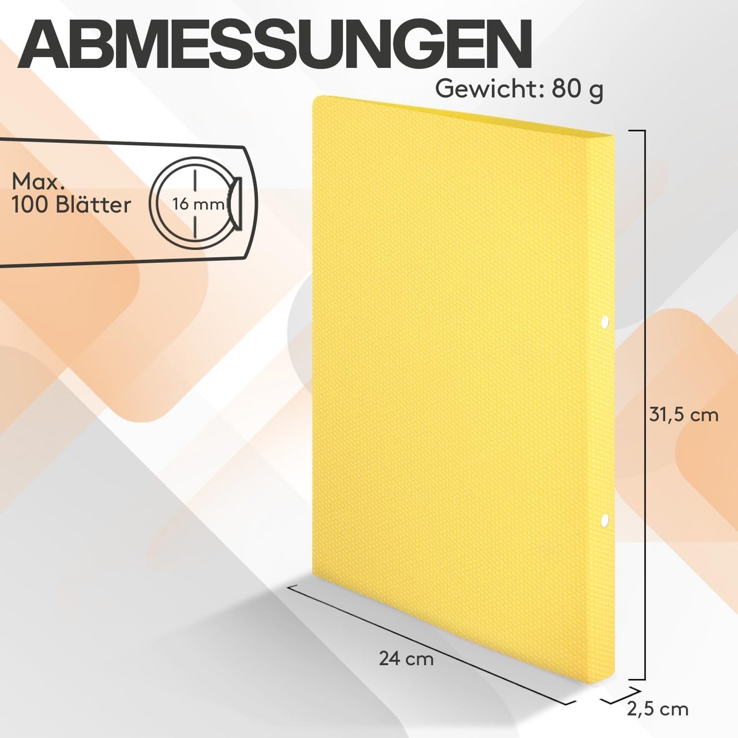 ACROPAQ Ringbücher in A4-Format mit Rückenetiketten (10 Stück): Schulmappen