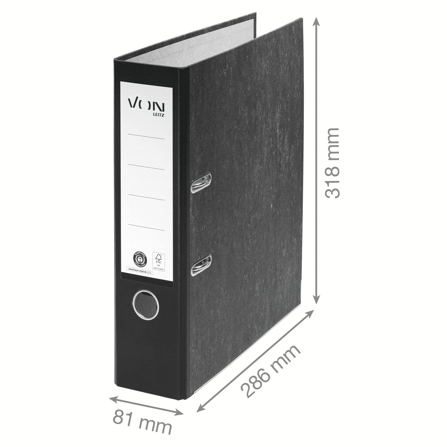 VON Leitz A4-Ordner (10er-Pack): 100% Recyclingpapier, FSC-zertifiziert für Schule, Zuhause