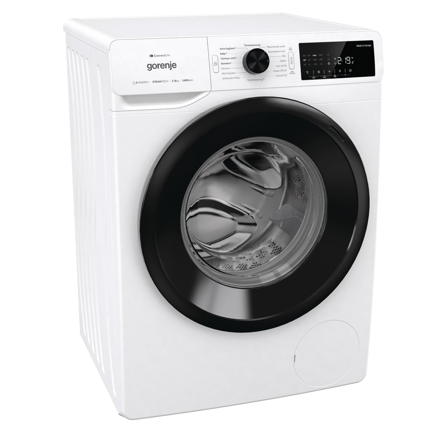 Bundle of Gorenje (WPAM84A1T) '8kg' Washing Machine with Steam Function + Gorenje (DPNE82/GN) '8kg' Heat Pump Dryer