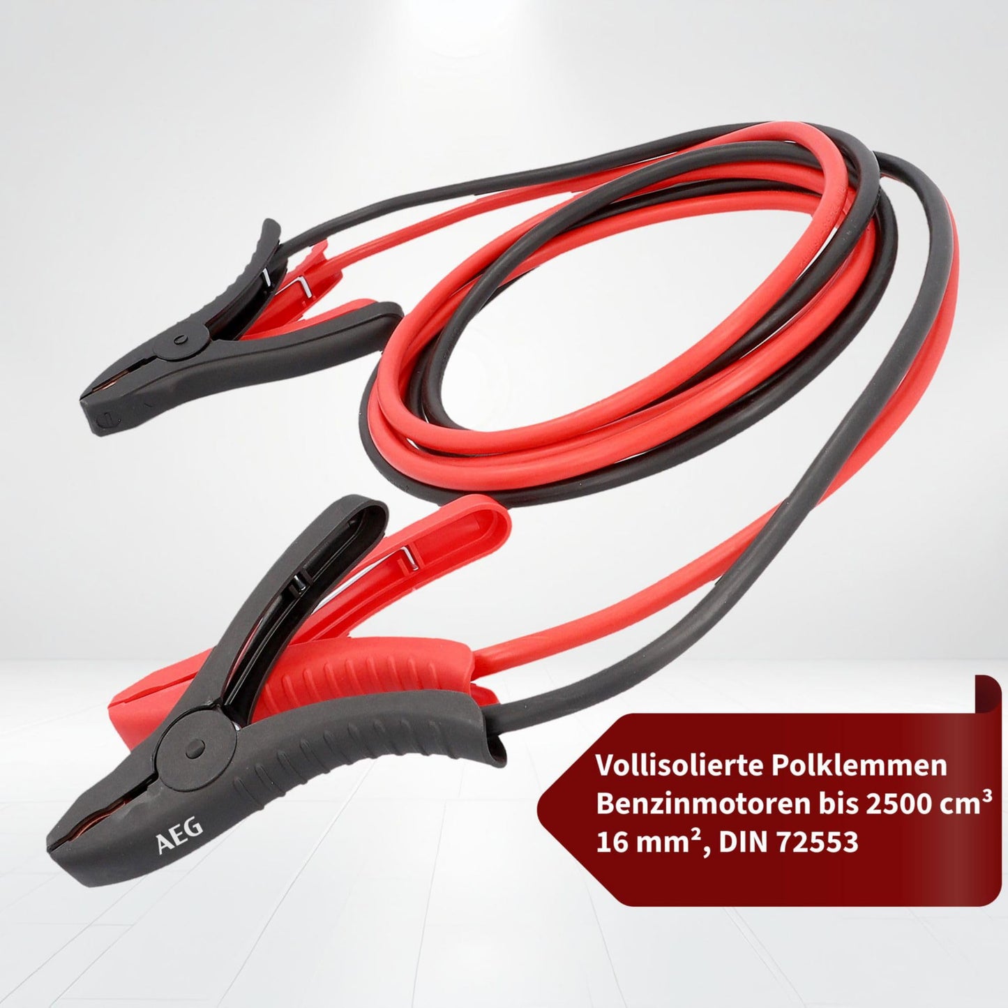 AEG (97203) Starthilfekabel SK 16 "Alu-Tec" für 12 Volt und 24 Volt in Aufbewahrungstasche