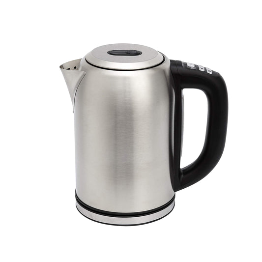 Amazon Basics Edelstahlwasserkocher (1,7L) mit Digitalanzeige und Warmhaltefunktion