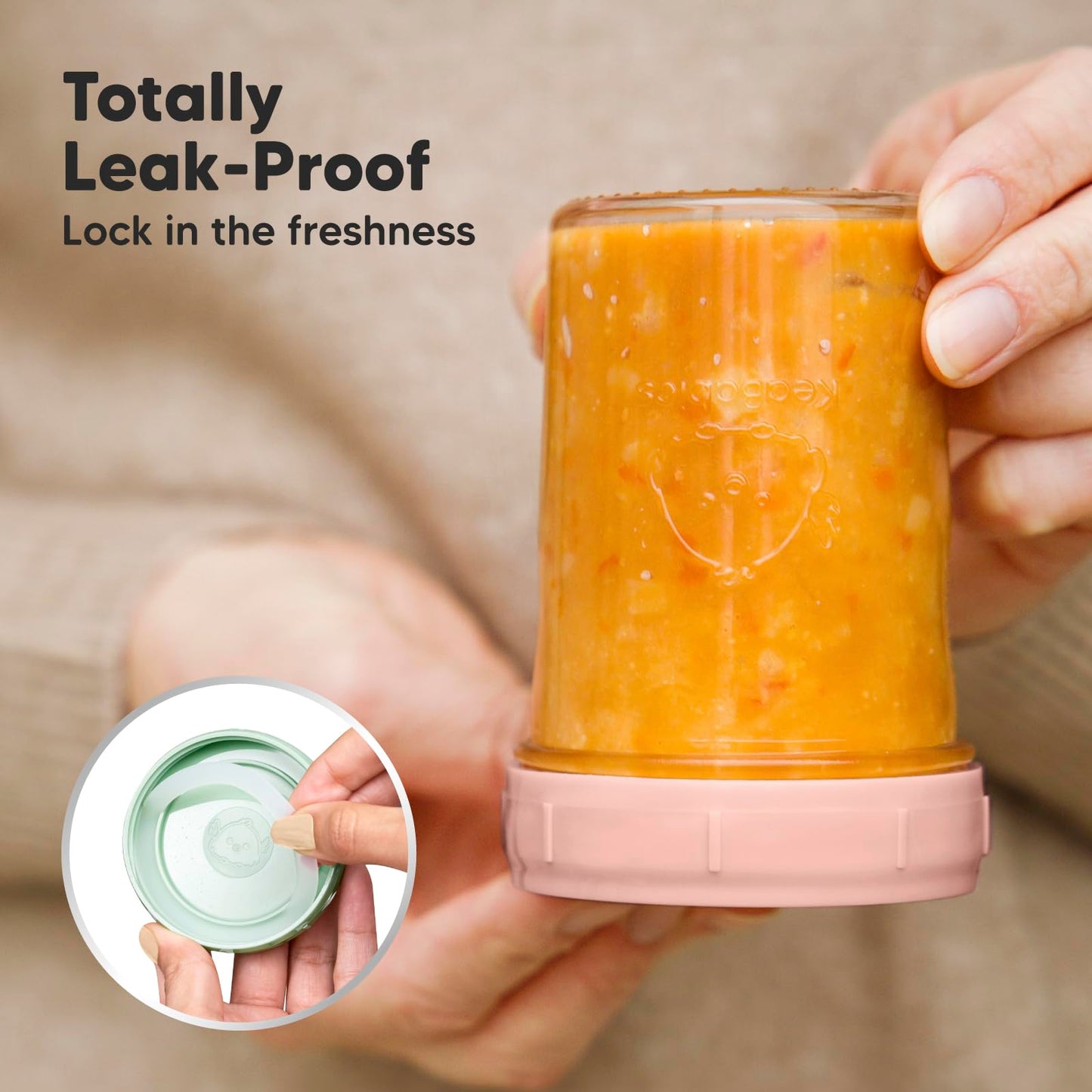 Babybrei Einfrier-Behälter aus Glas (8er Pack) - Babynahrung Aufbewahrung