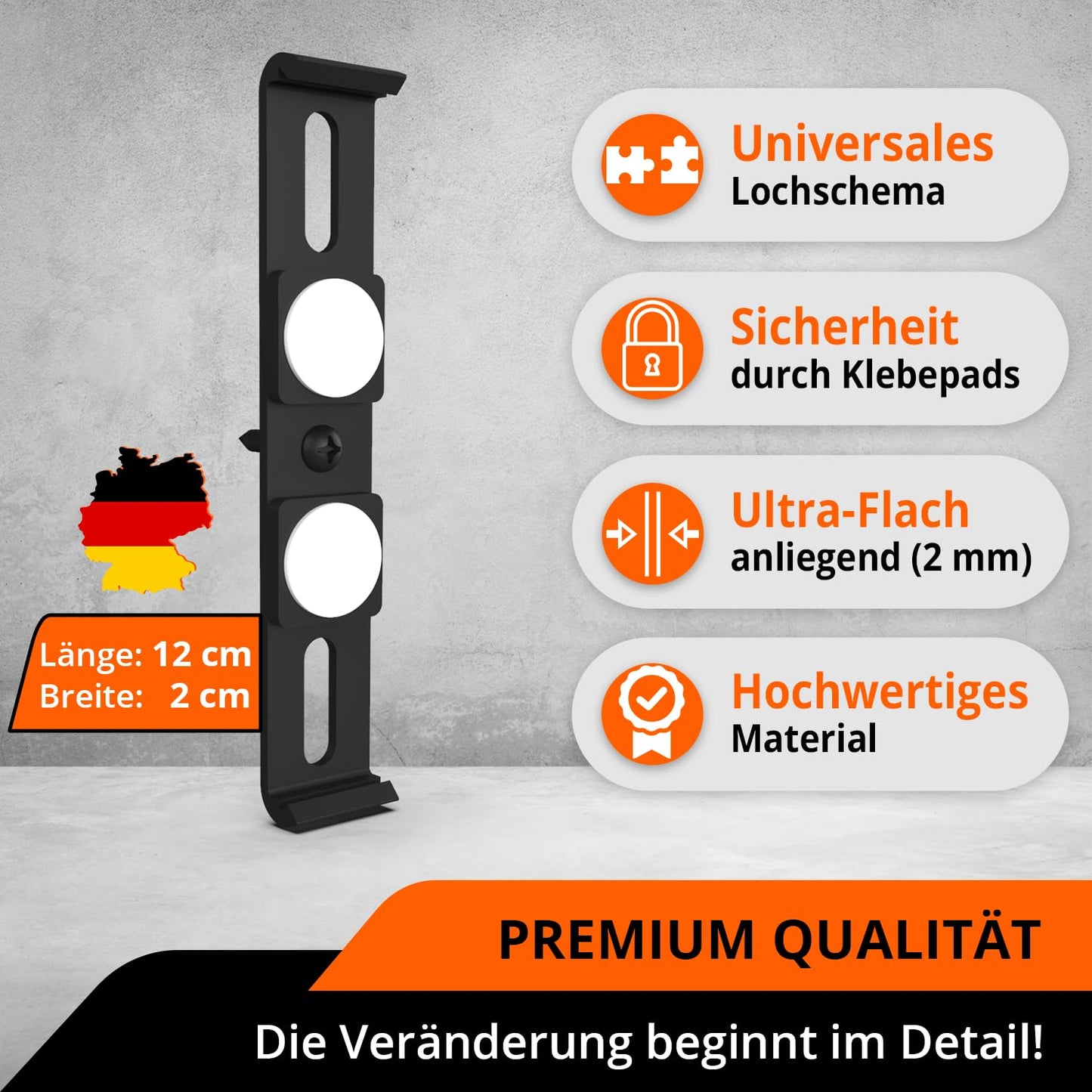 GENMAG® Kennzeichenhalter - Rahmenlos (Legal & Universal) für 2 Kennzeichen
