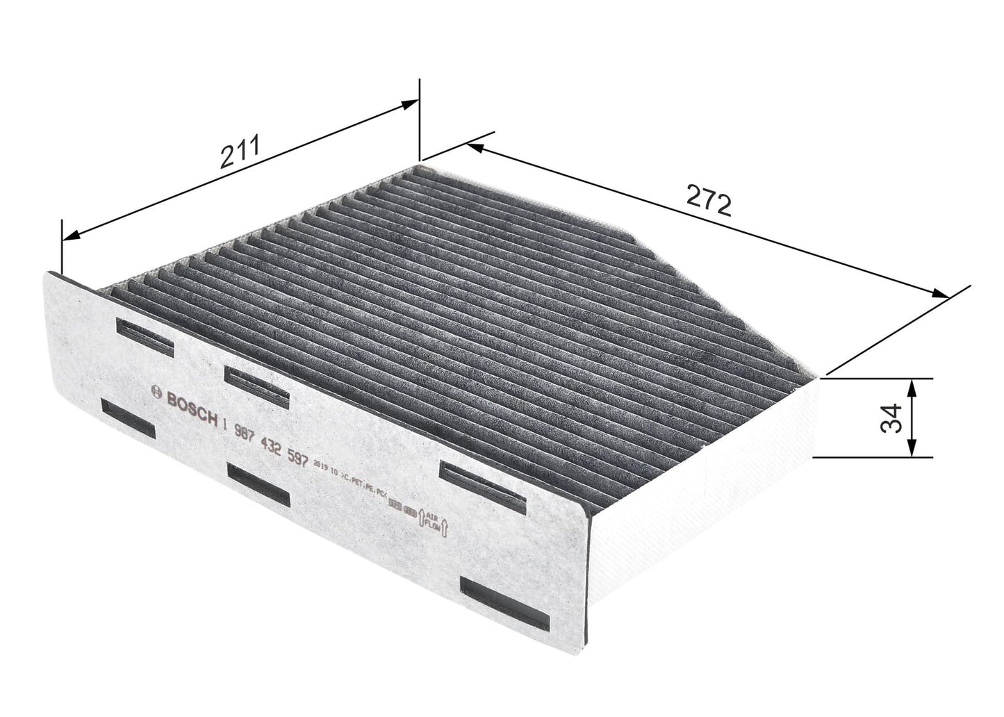 Bosch Automotive (R2597) Premium Innenraumfilter mit Aktivkohle