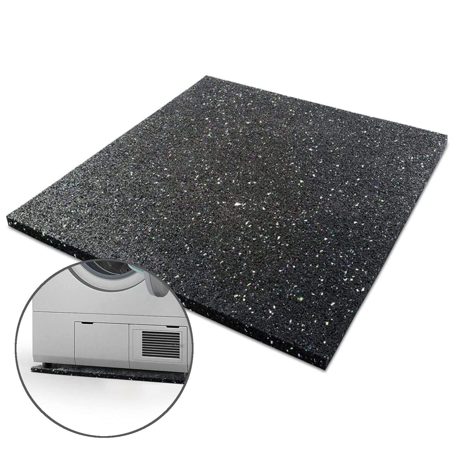 Floordirekt Antivibrationsmatte (60x60cm) | Gummimatte für Waschmaschine, Schallschutz
