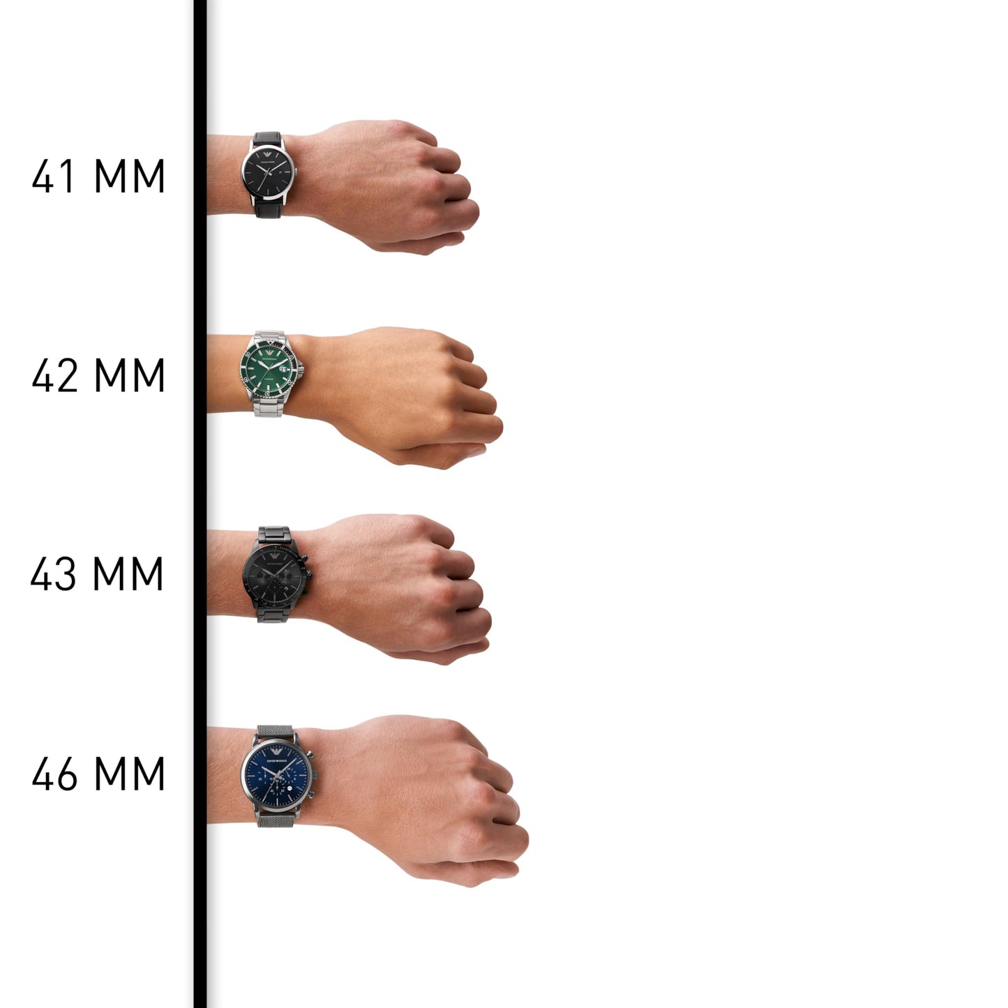 Emporio Armani 'AR1808' Chronograph Men's Watch (46mm): Stainless Steel, Water Resistant