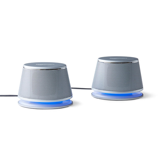 Amazon Basics Stereo-2.0-Lautsprecher für PC oder Laptop (USB-Stromversorgung) 1x Paar