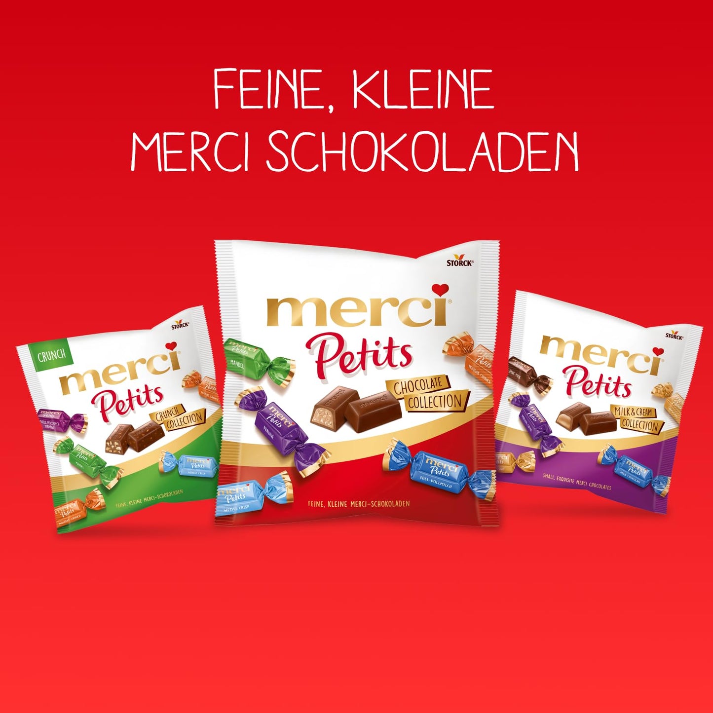 merci Petits Chocolate Collection (1kg): Mix aus Schokoladen-Spezialitäten in praktischer Runddose