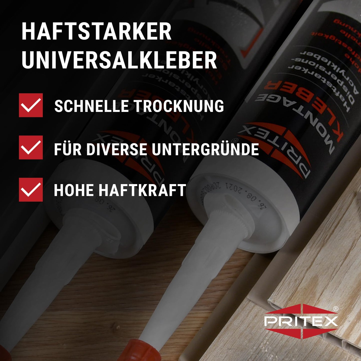 PRITEX Professional Assembly Adhesive (10x 300ml): Strong universal adhesive for indoor use