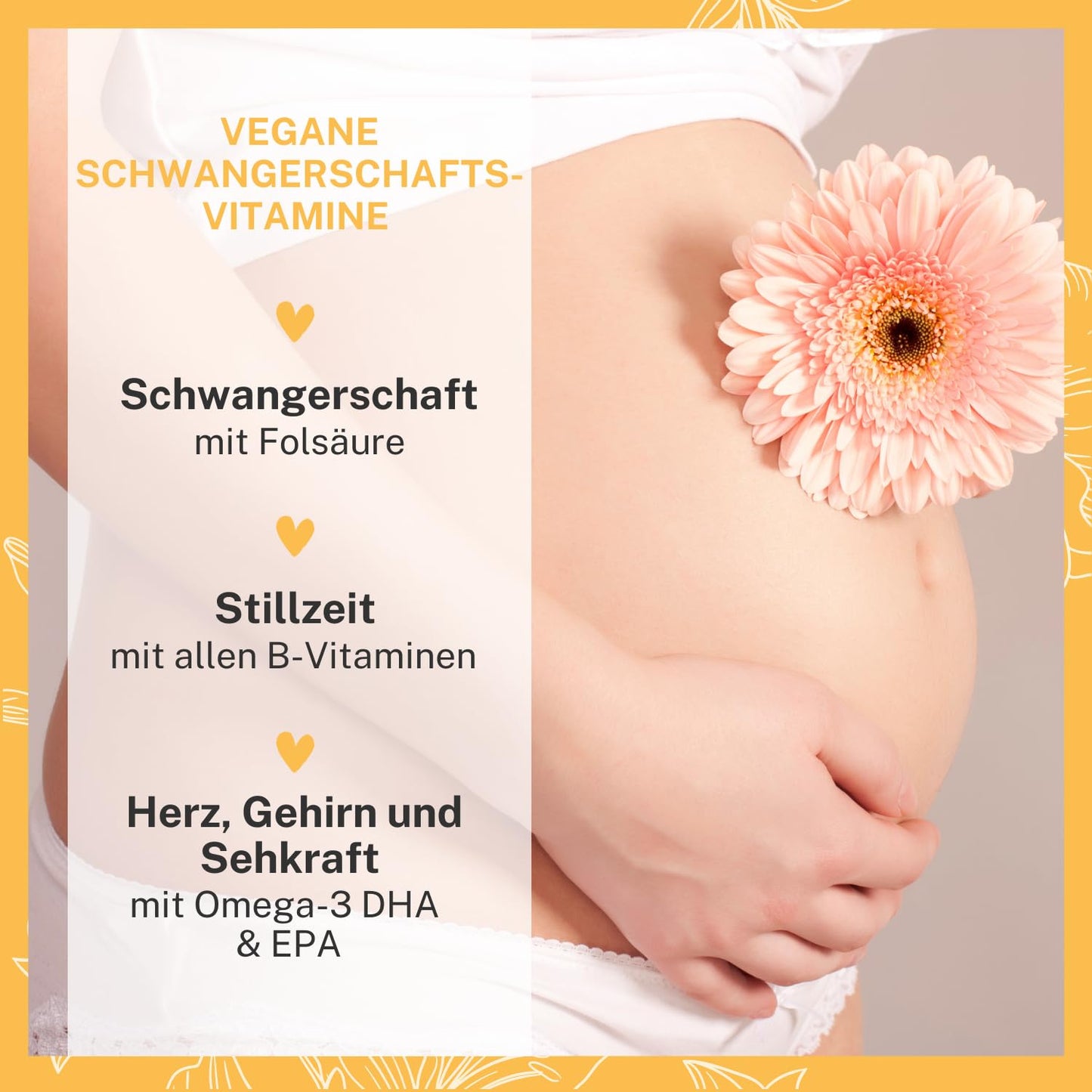 BabyFORTE Schwangerschafts-Vitamine | 180 vegane Kapseln mit Folsäure, DHA, EPA, Jod & Co