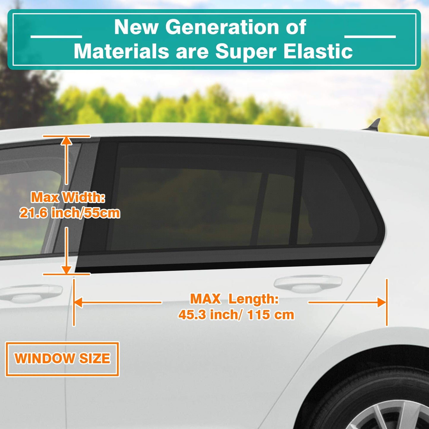 WIN.MAX Universal Auto-Sonnenschutz für Baby mit zertifiziertem UV-Schutz (2 Stück-XL)