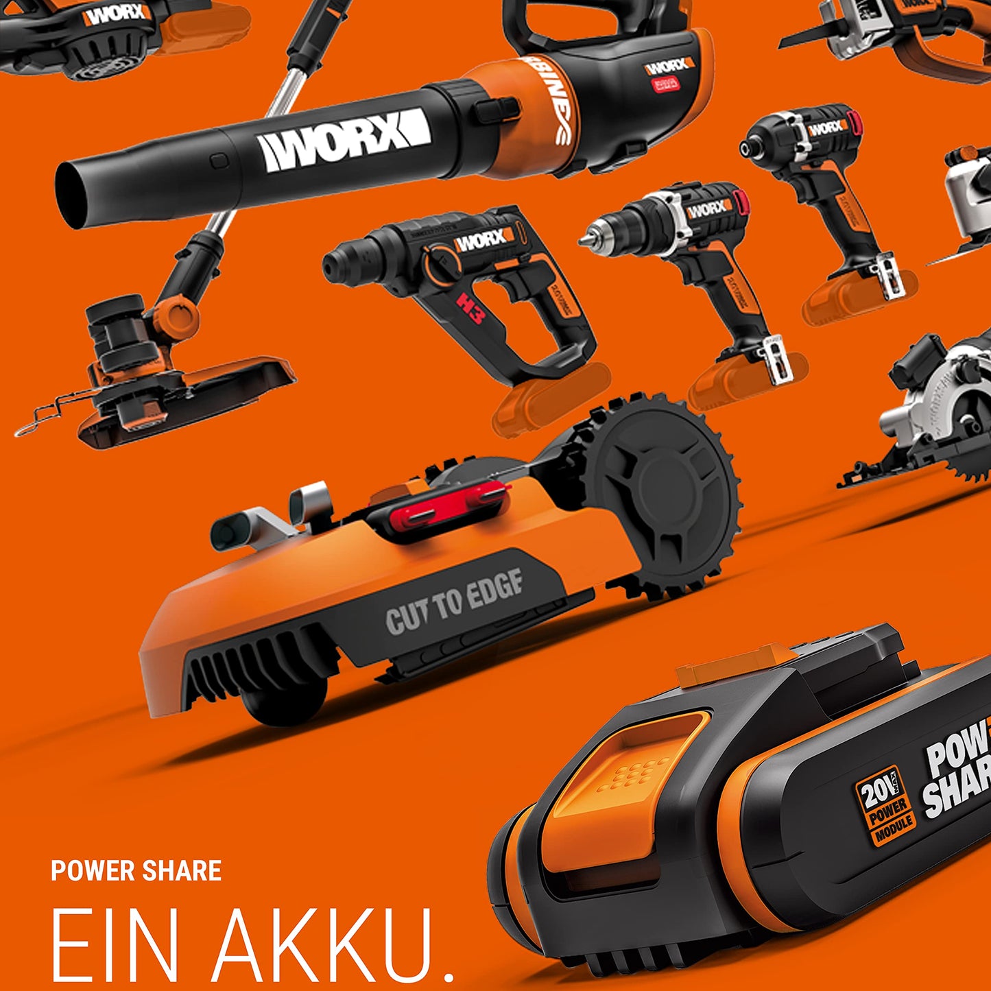 WORX (WX550.9) 2-in-1 Universal-Stichsäge zum Schneiden von Holz, Stahl & PVC: Ohne Akku & Ladegerät