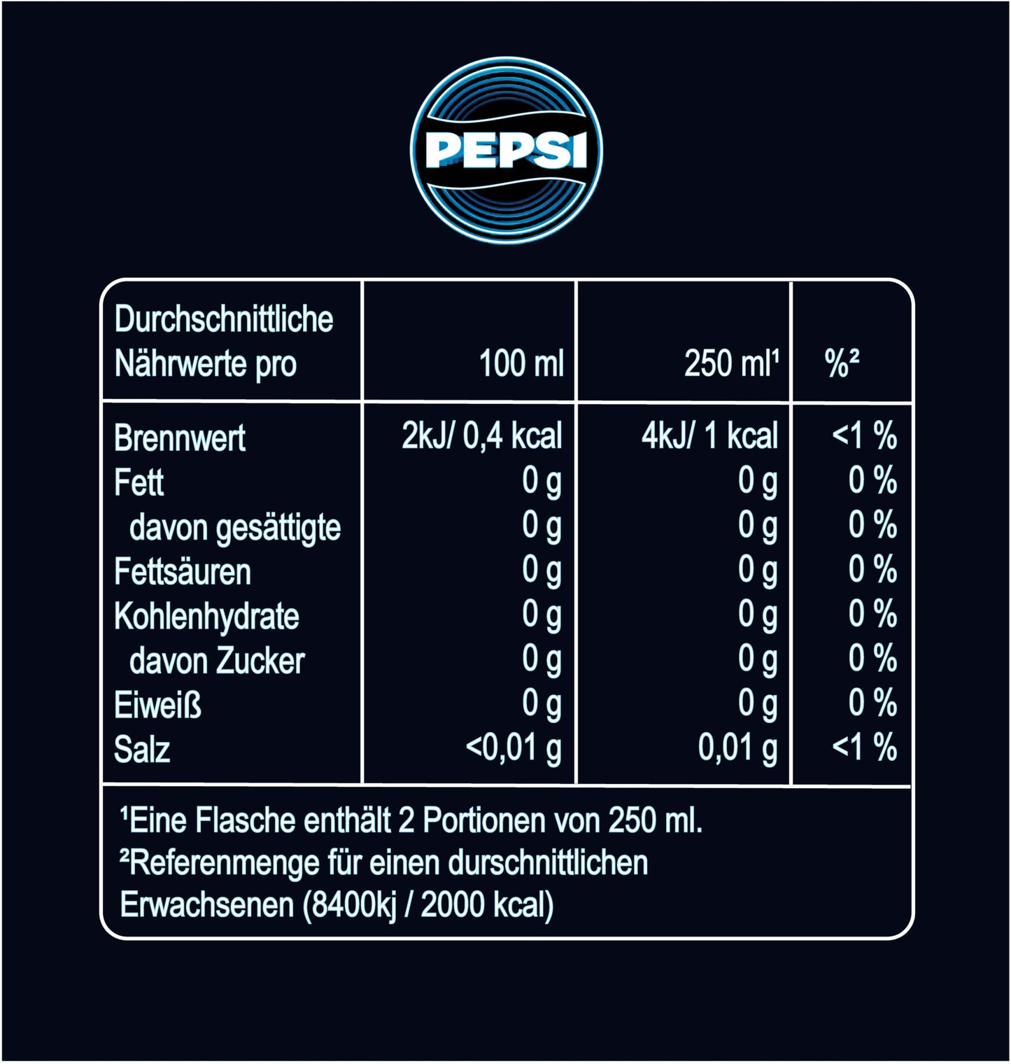 Pepsi Electric Blue - Zero Sugar (6x 0.5l) | The new limited edition from Pepsi
