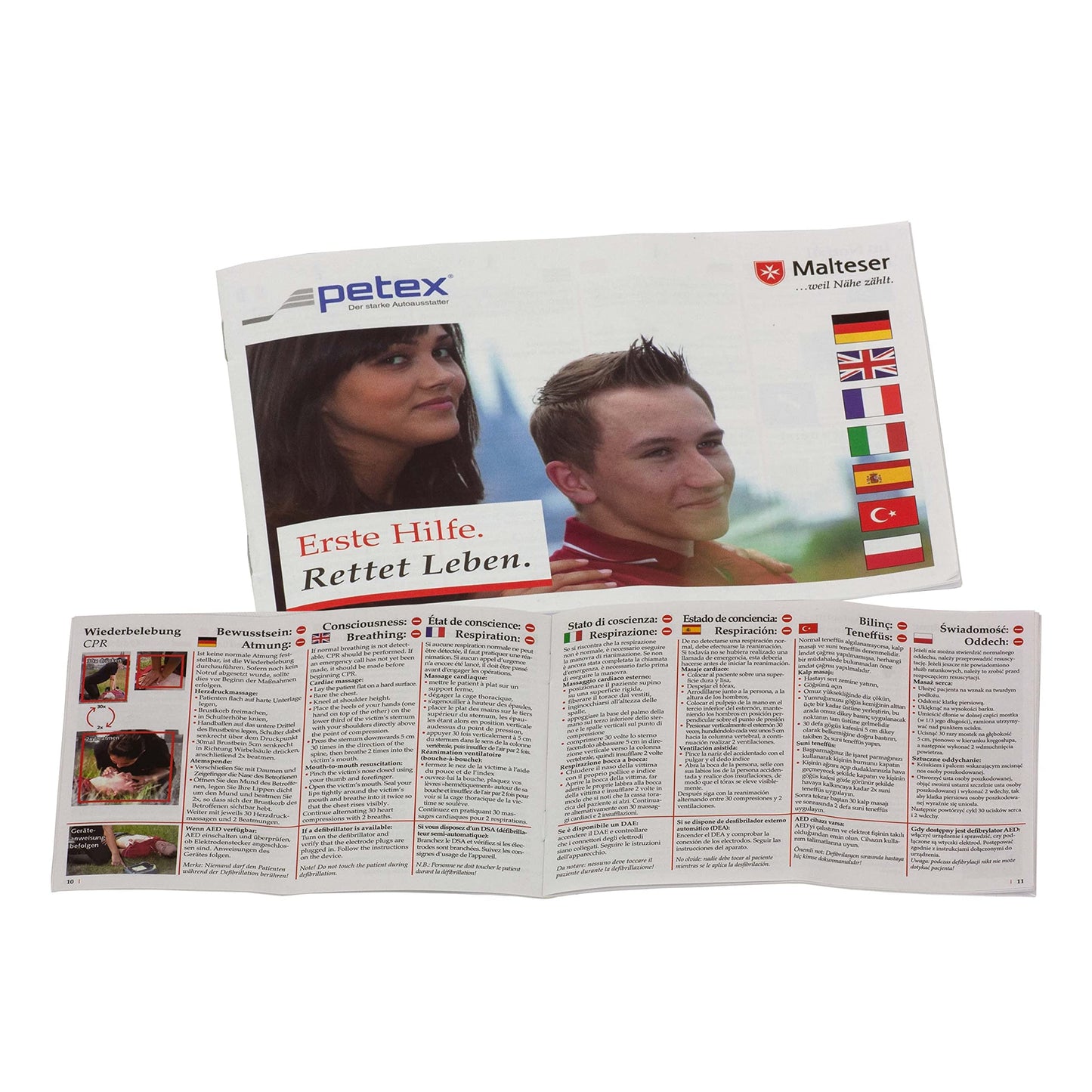 PETEX Verbandtasche aus Nylon-Gewebe: Inhalt nach DIN 13164 in Farbe Rot