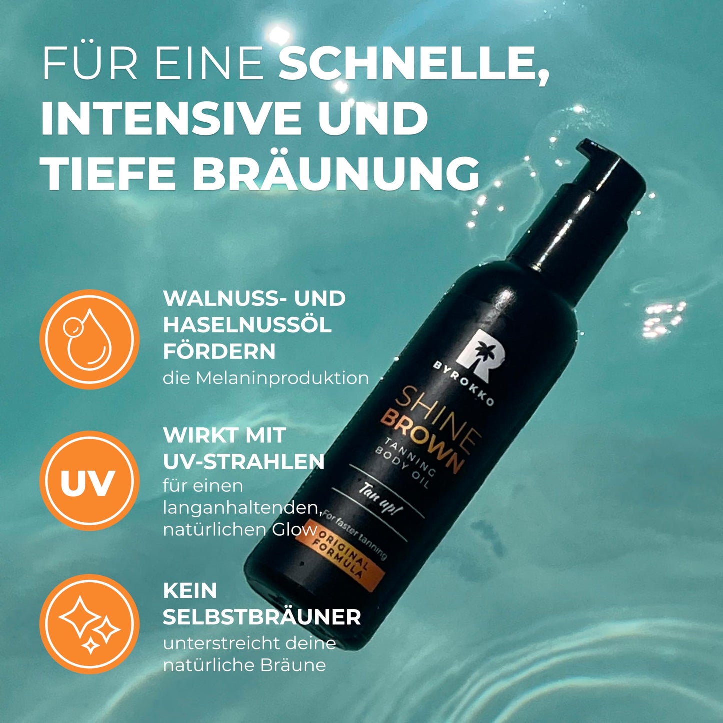 BYROKKO Shine Brown Premium XXL Bräunungsbeschleuniger-Öl (150ml)