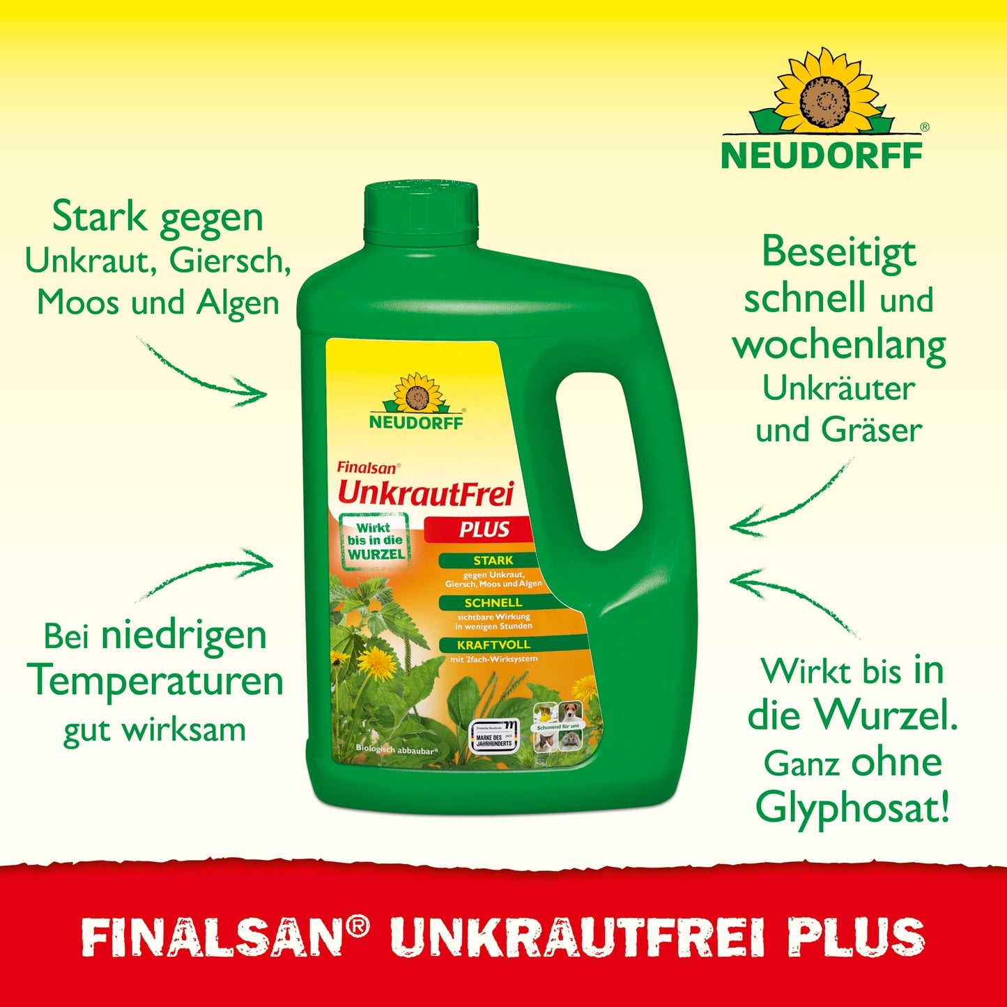 Neudorff Finalsan UnkrautFrei Plus Konzentrat (2L) der bis in die Wurzel wirkt