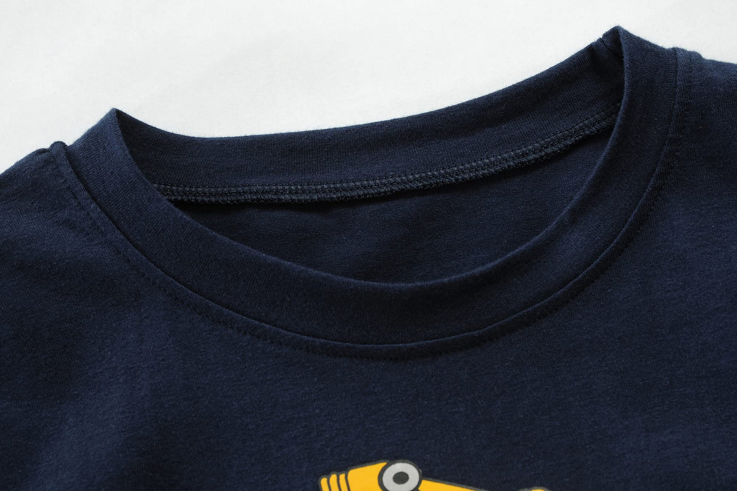 EULLA Kinder Jungen Schlafanzug (Langarm): Baumwolle Pyjama-Set 'Bagger' in Dunkelblau