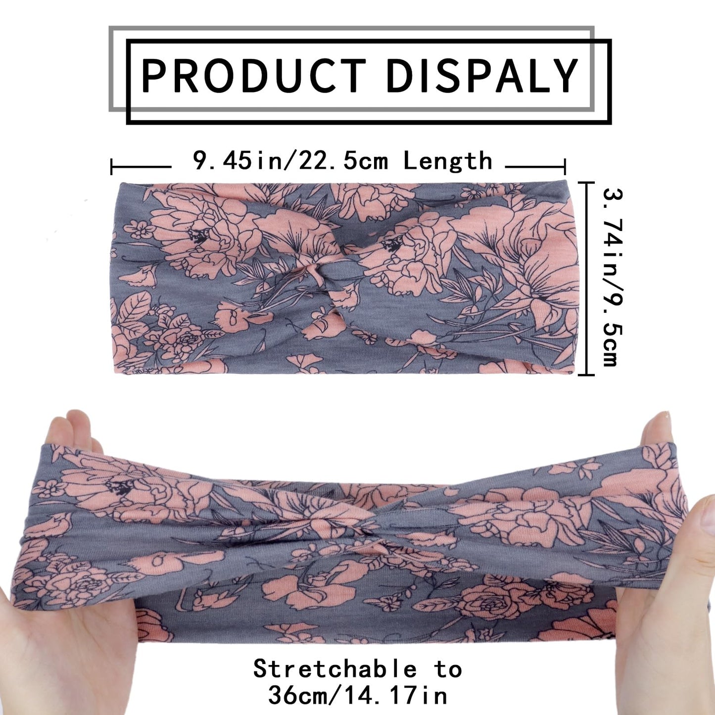 Kavya Summer Boho Elastic Soft Headbands & Hairbands for Women (6 Pack - Multicolored)