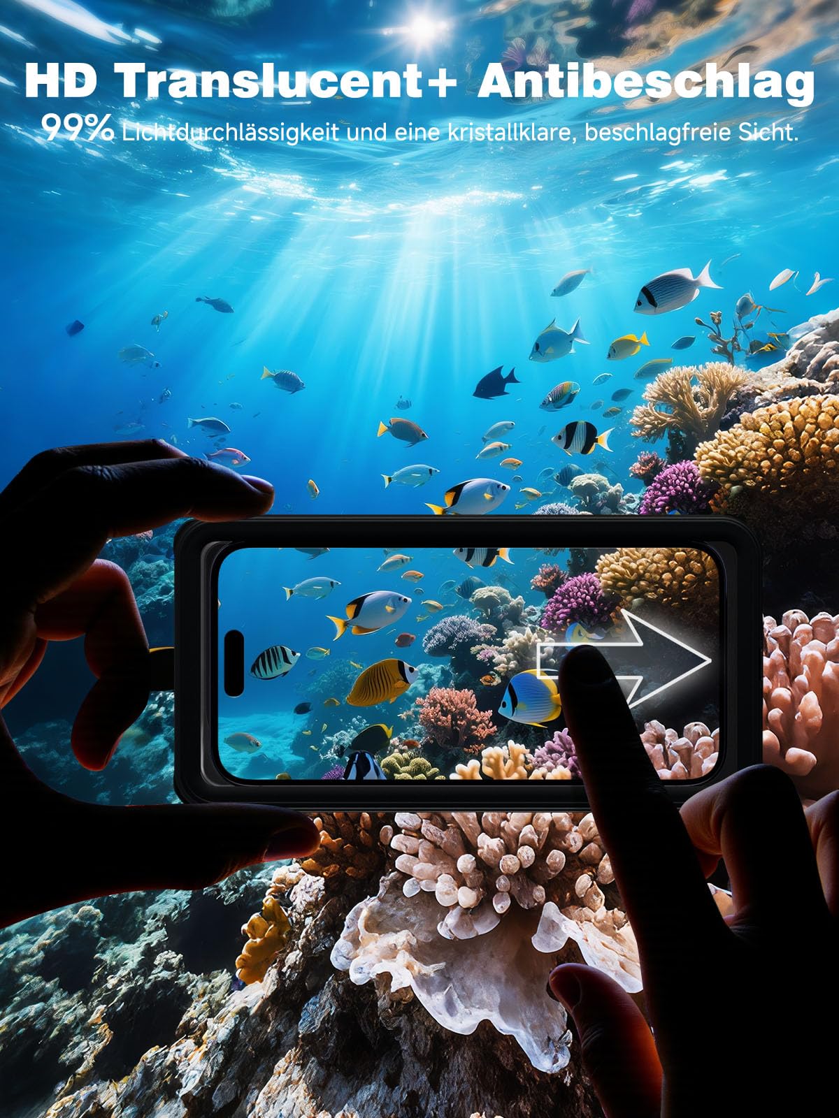 Universal Wasserdichte Unterwasser-Smartphone-Tasche 'Upgraded' IPX8 bis 6,9 Zoll