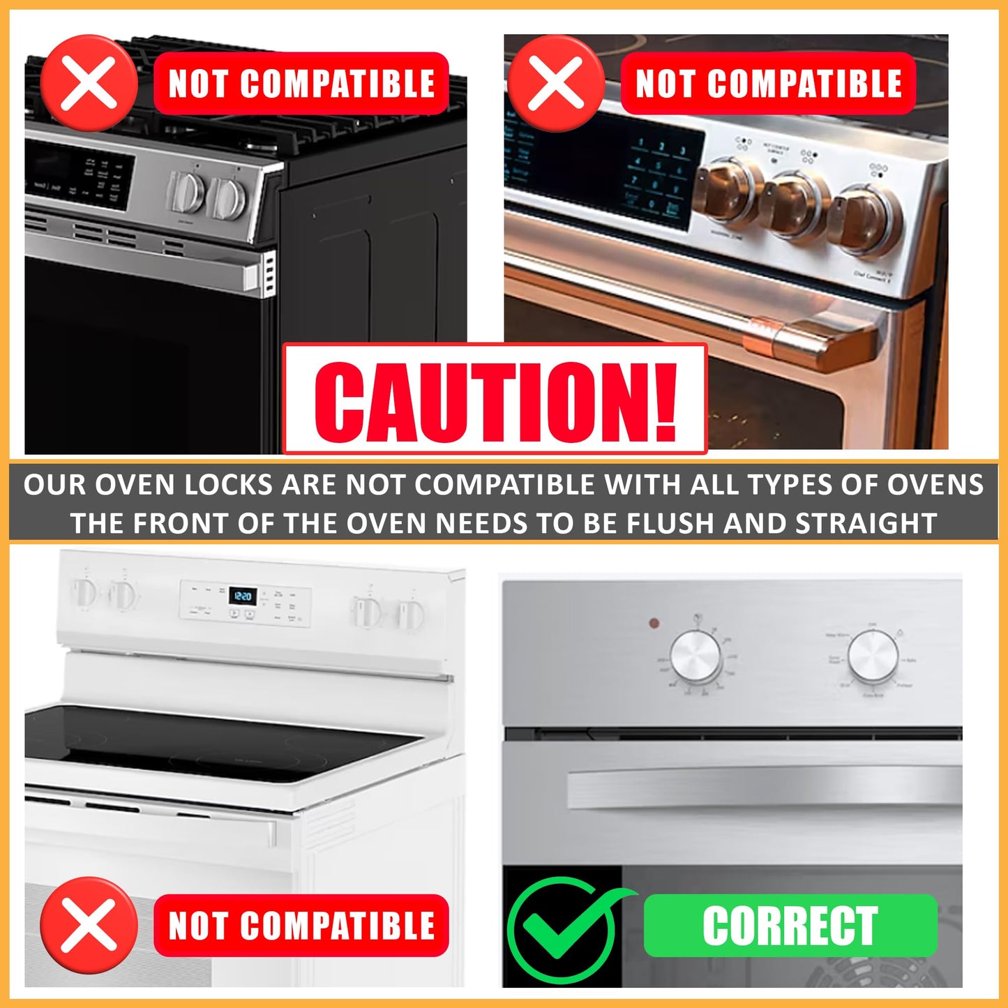 BeeGo® Backofen Kindersicherung für Babys & Kleinkinder: Einfache Installation (Schwarz)