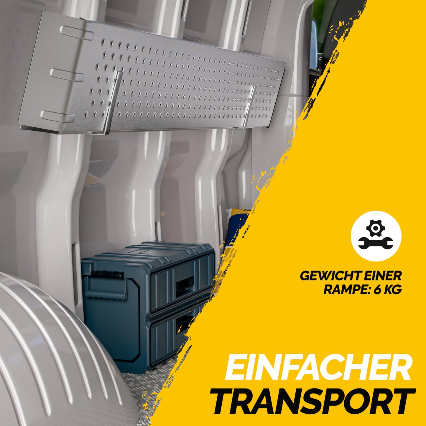 MONZANA® 2x Auffahrrampe: 400kg Tragfähigkeit aus galvanisierter Stahl (160x22,5x4,5cm)