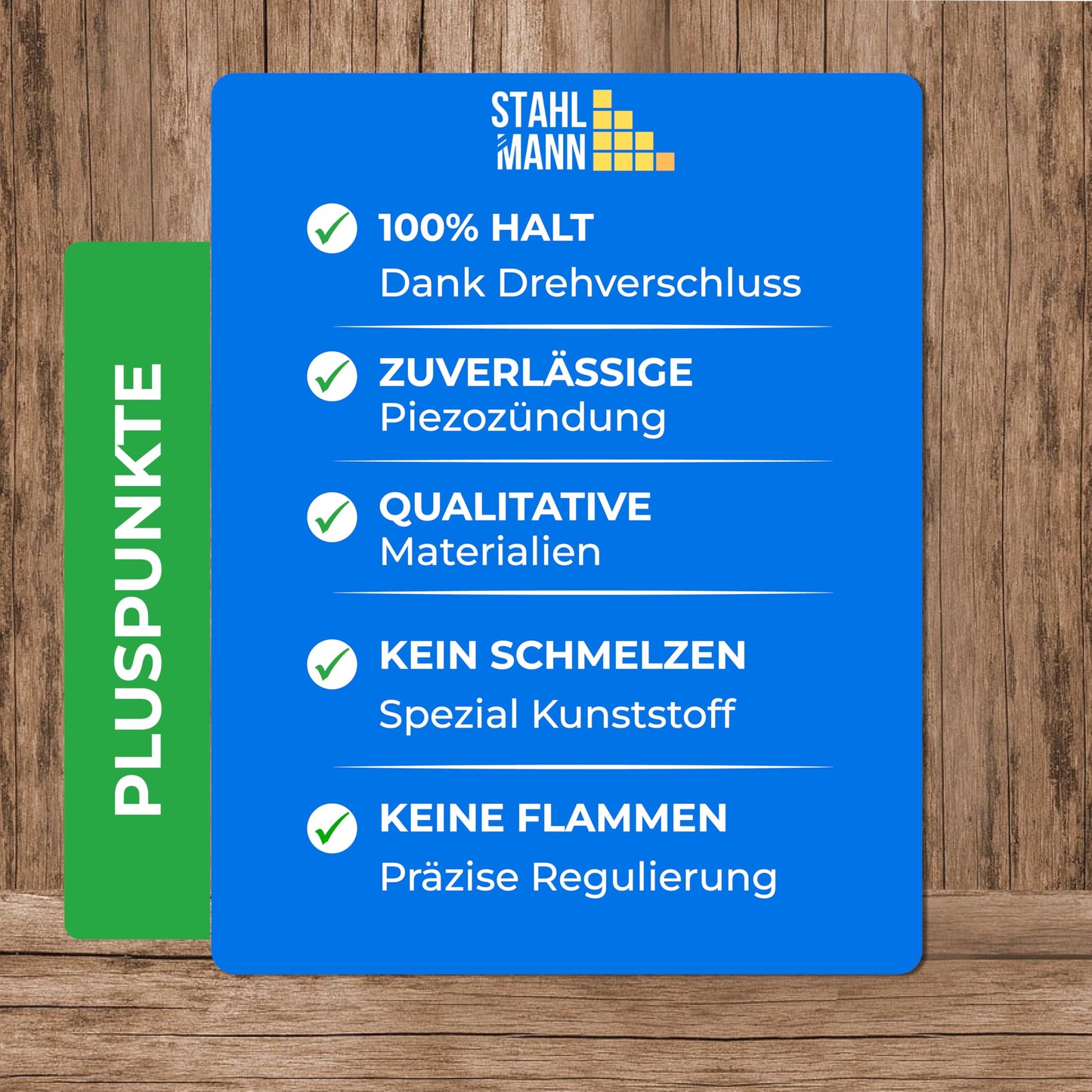 STAHLMANN® gas burner with cartridge (8x227g): flambé burner max. 1300°C temperature