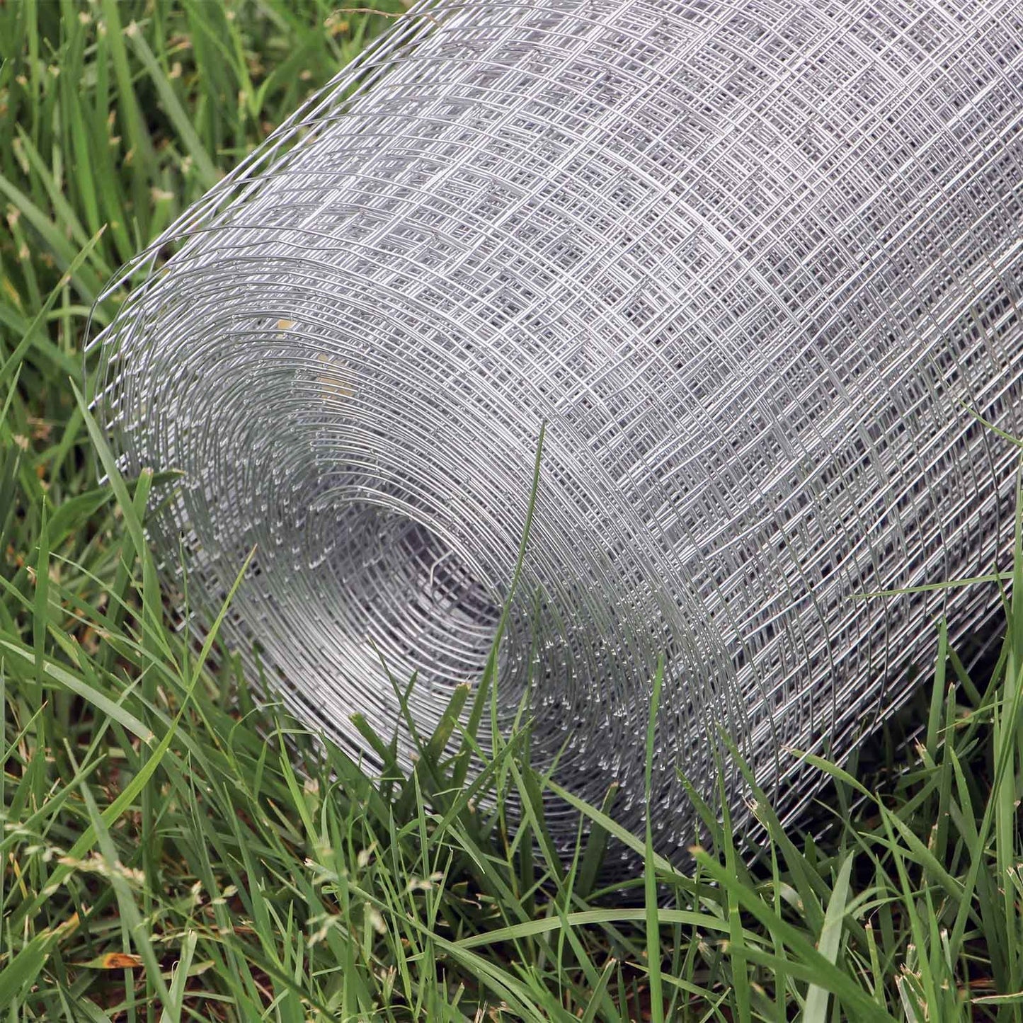 WILTEC Maschendrahtzaun mit 19x19mm Drahtstärke: (1m x 10m x 0,75mm): Volierendraht 4-Eck aus Stahl verzinkt