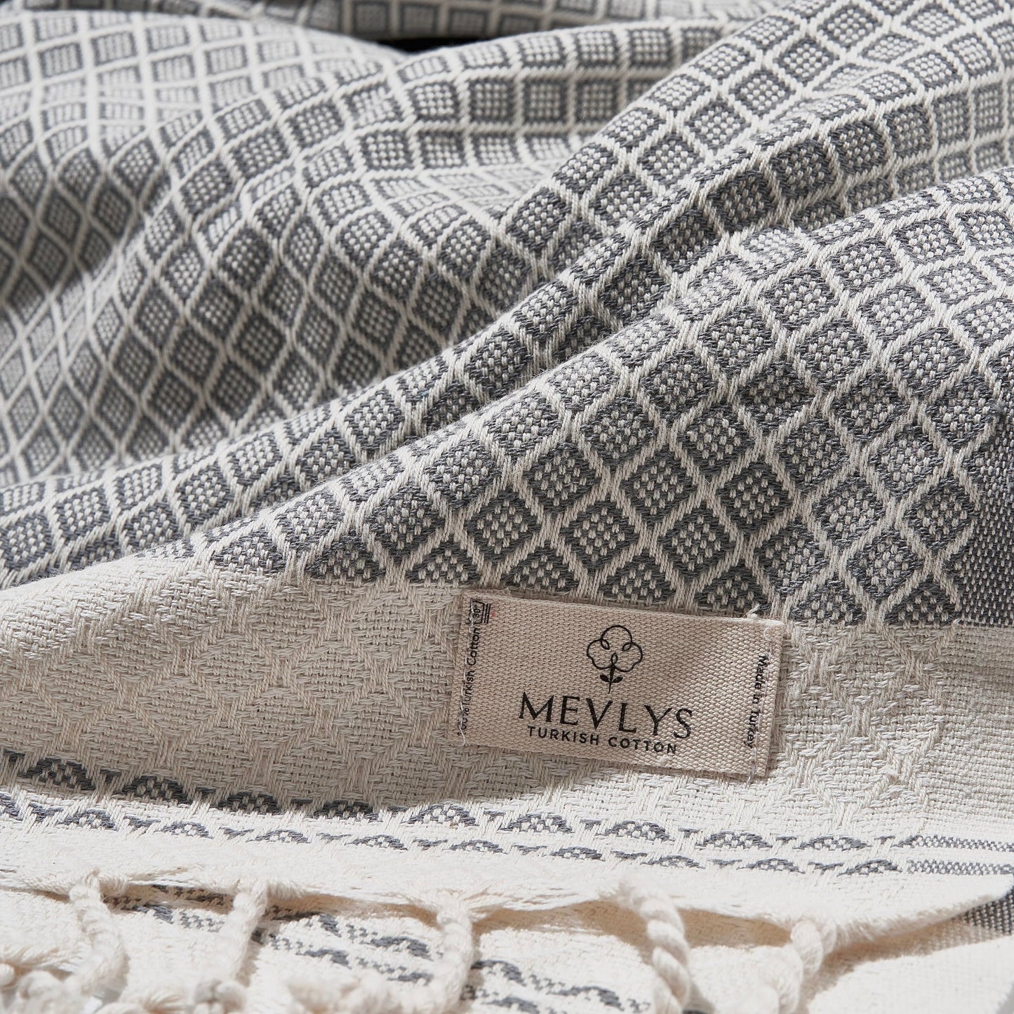 MEVLYS Strand- Hamamtuch (2er-Set - 100x180cm) aus Baumwolle | Extra-Leicht