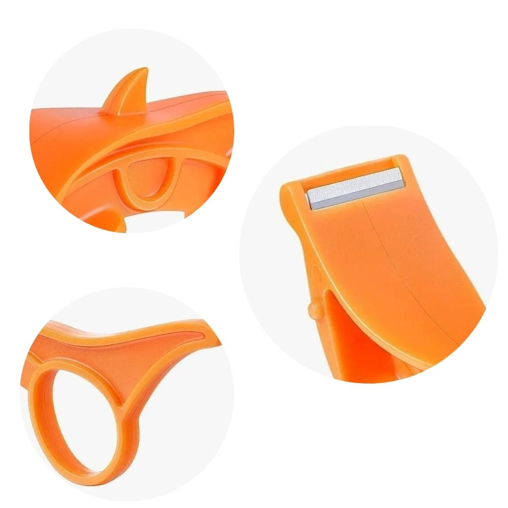 2x Edelstahl Obst-, Apfel-, Orangen-, Kiwi- und Gemüseschäler 4