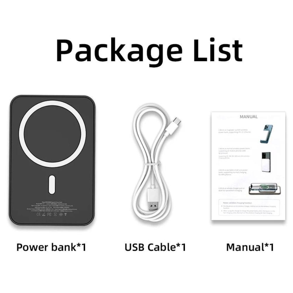 ROCOREN 10.000mAh Magnetische Powerbank: 20W Wireless Schnellladegerät für iPhone 15/14/13/12 Pro-Pro Max 2