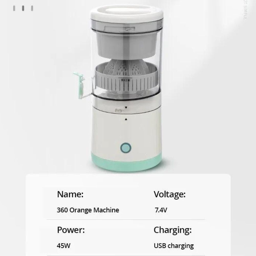 Elektrische Orangen- und Obstpresse | USB-wiederaufladbar & tragbar: inkl. Reinigungsbürste7