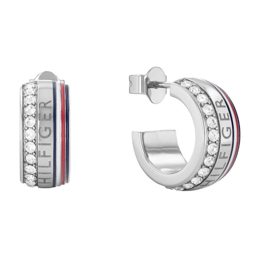 Tommy Hilfiger Jewelry Creolen für Damen aus Edelstahl mit Kristallen