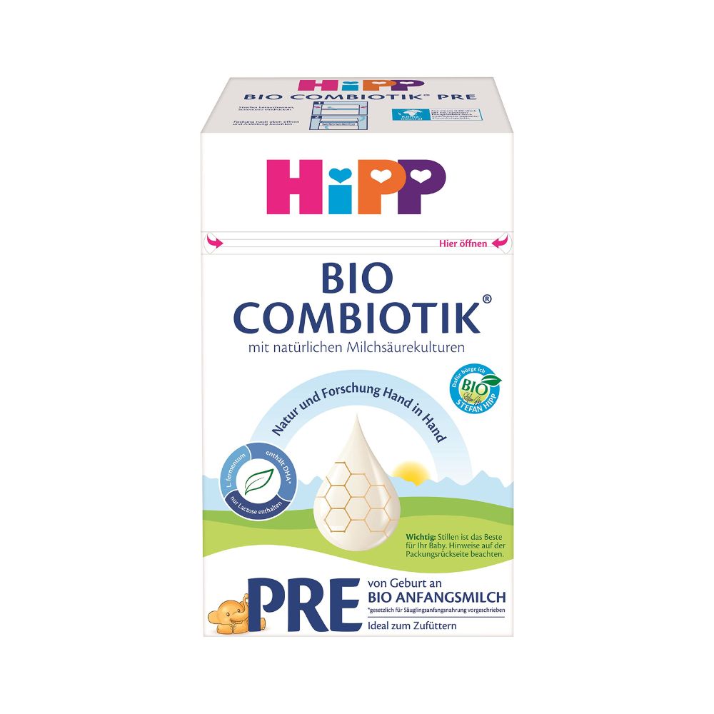HiPP PRE Bio Combiotik (4x 600g), Anfangsmilch von Geburt an in bester Bio-Qualität