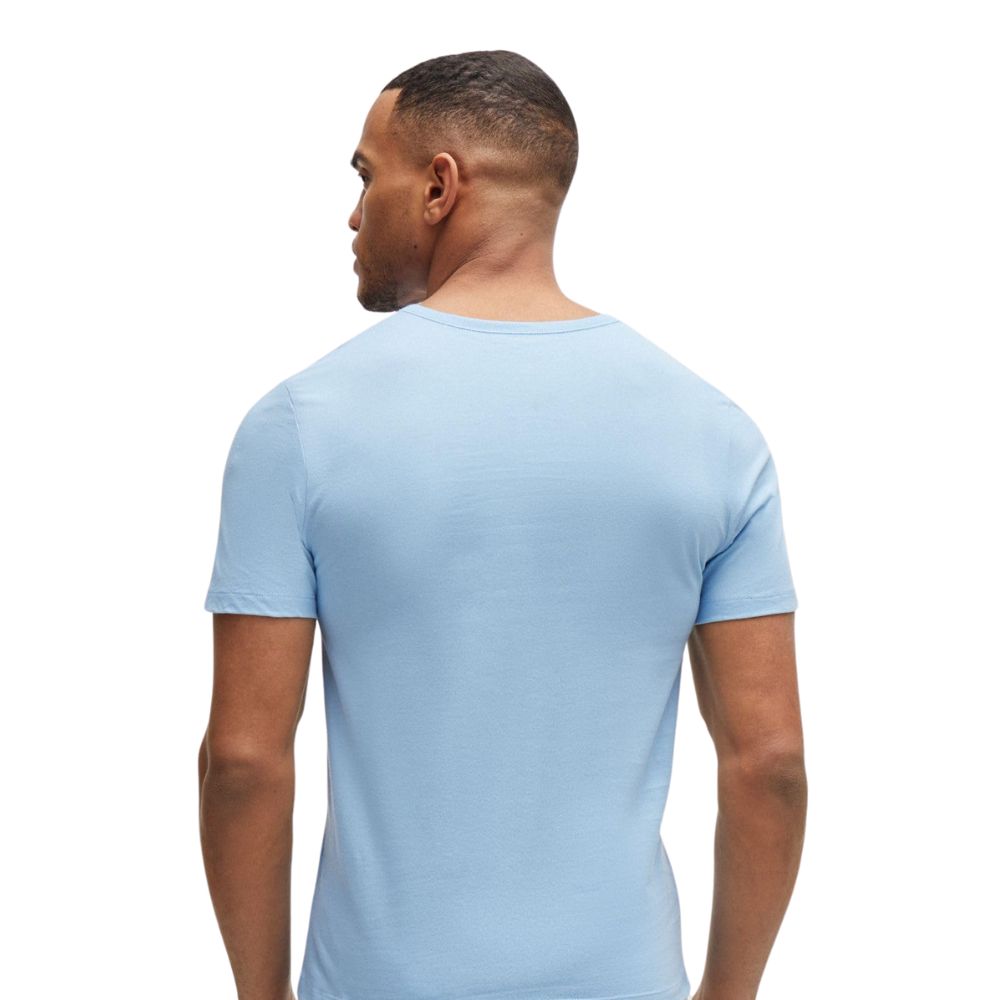 BOSS Herren T-Shirt: Baumwoll-Jersey, Logo-Stickerei, klassischer Rundhalsschnitt