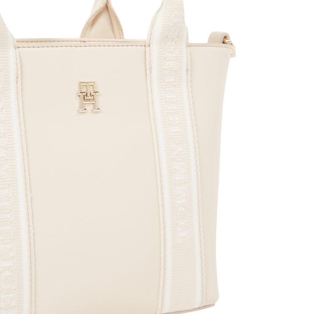 Tommy Hilfiger Damen Mini Schultertasche mit Logotape & Reißverschluss